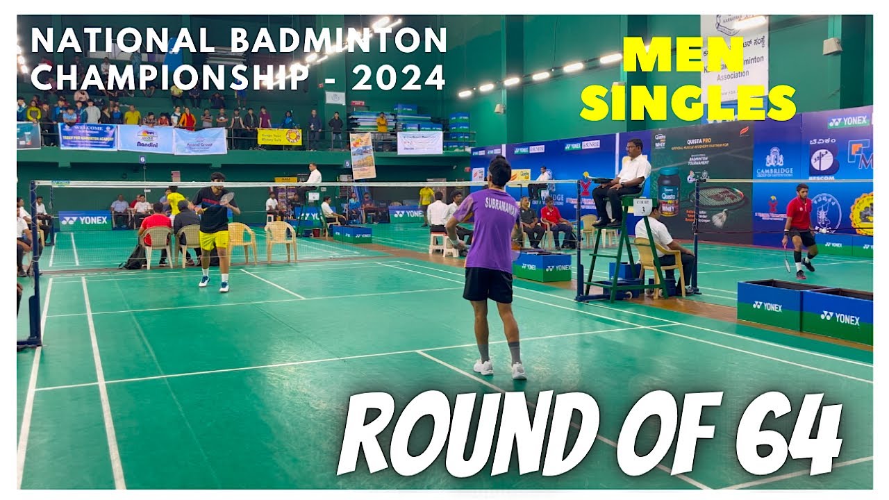 SANKAR MUTHUSAMY vs SANSKAR SARASWAT || MS 64 || National Badminton Championship 2024, Bangalore