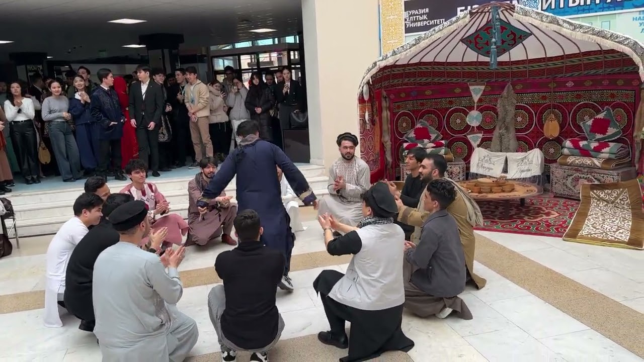 Afghan Qarsak dance at Eurasian University in Kazakhstan. #YouTubeShorts#Viral#Trending