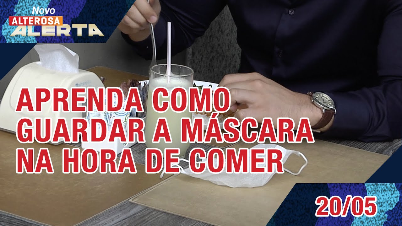 Aprenda como guardar a máscara na hora de comer