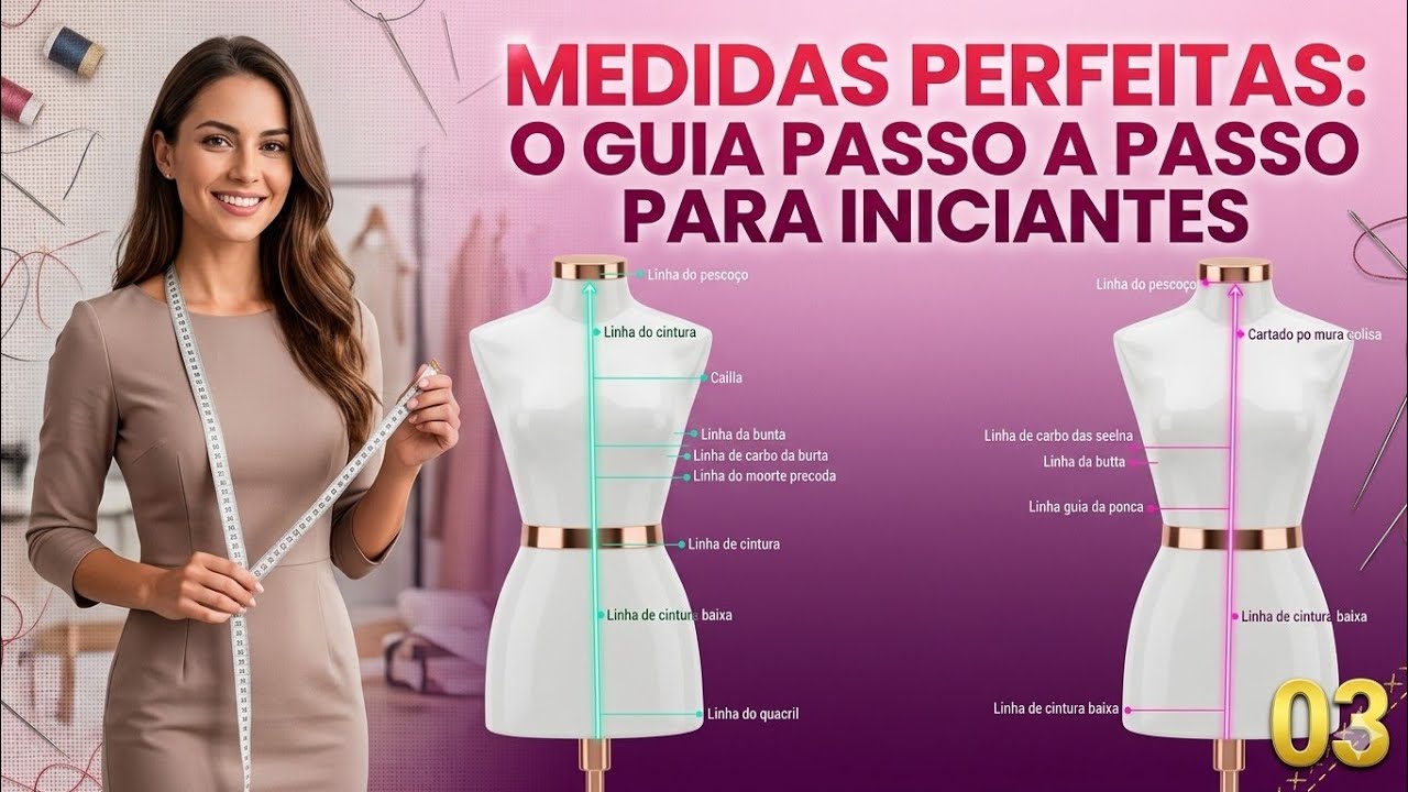 ✅️ DIY Como Tirar Medidas do Corpo_Costura fácil passo a passo para inciantes Gisleide Novelo AULA 3