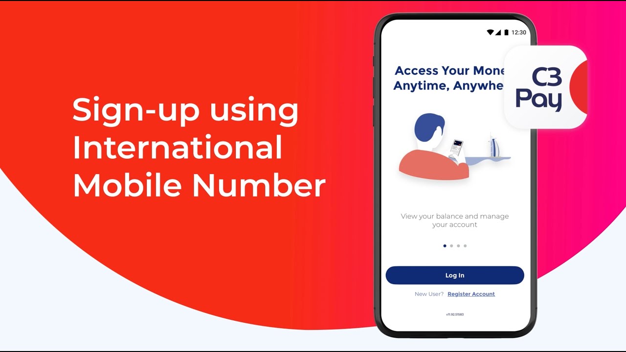 How to Sign up to C3Pay with an International Mobile Number