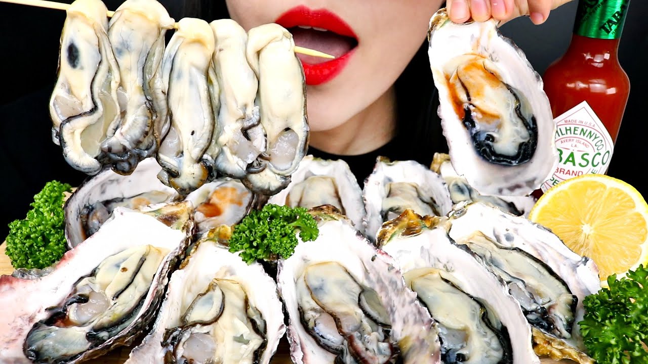ASMR RAW OYSTER 굴 먹방 SEAFOOD MUKBANG EATING SOUNDS NO TALKING