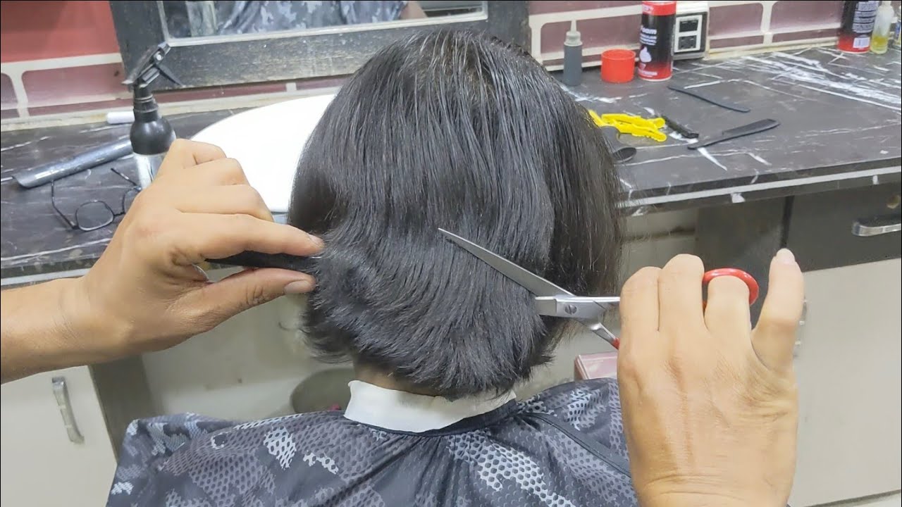 Long silky smooth hair incredible transformation With scissors ASMR #ayanmansalon