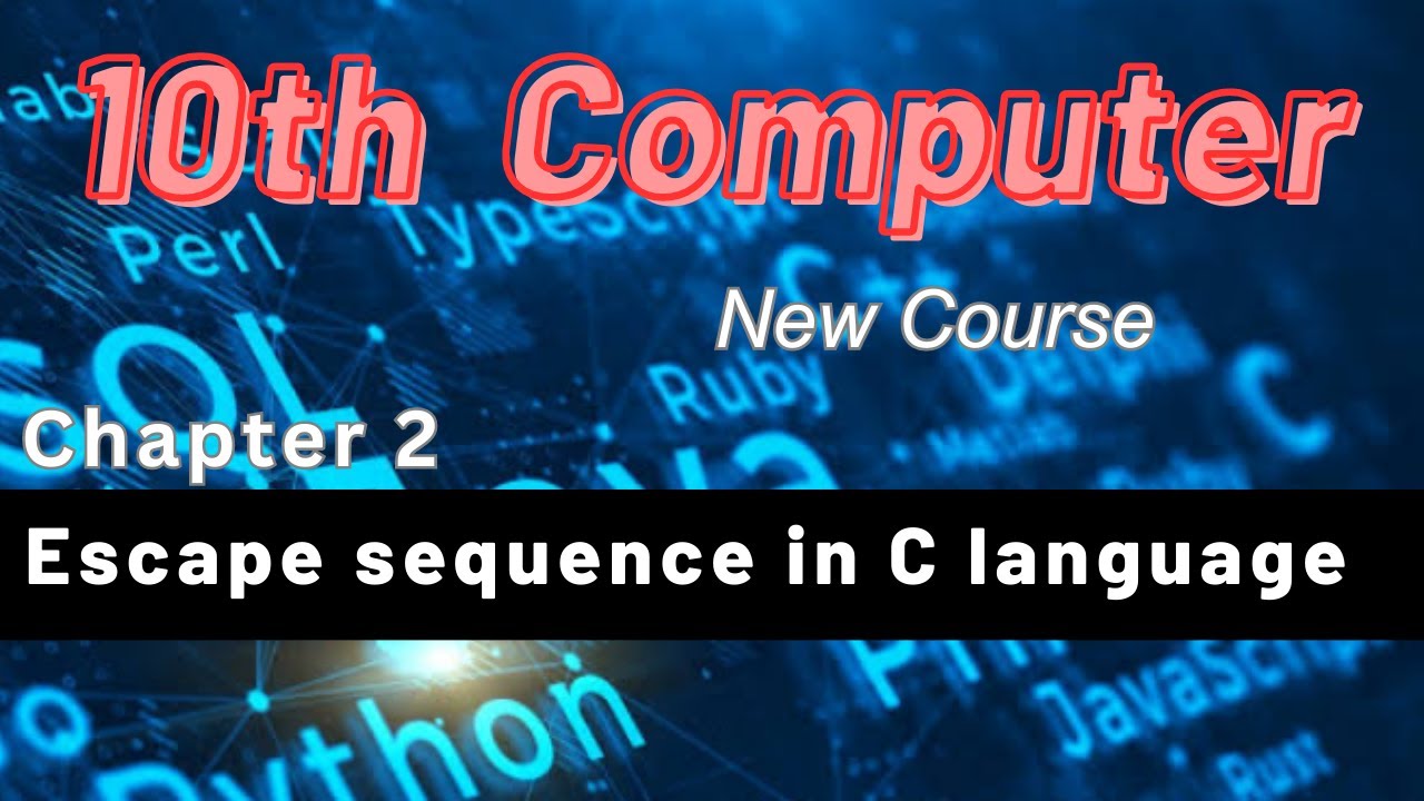 Statement terminator and Escape sequence in urdu | 10th class computer science new book chapter 2