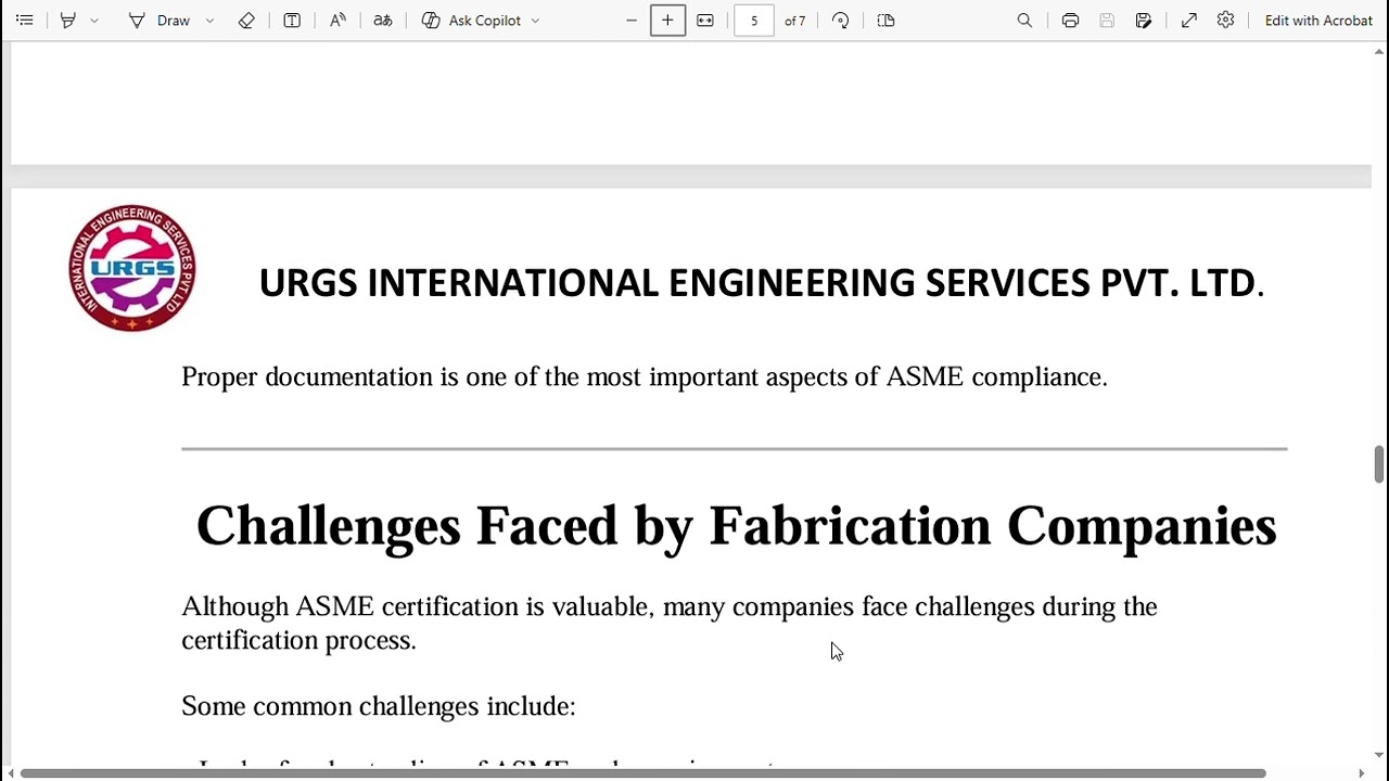 ASME U Stamp Certification Support for Fabrication Industries | URGS International Engineering
