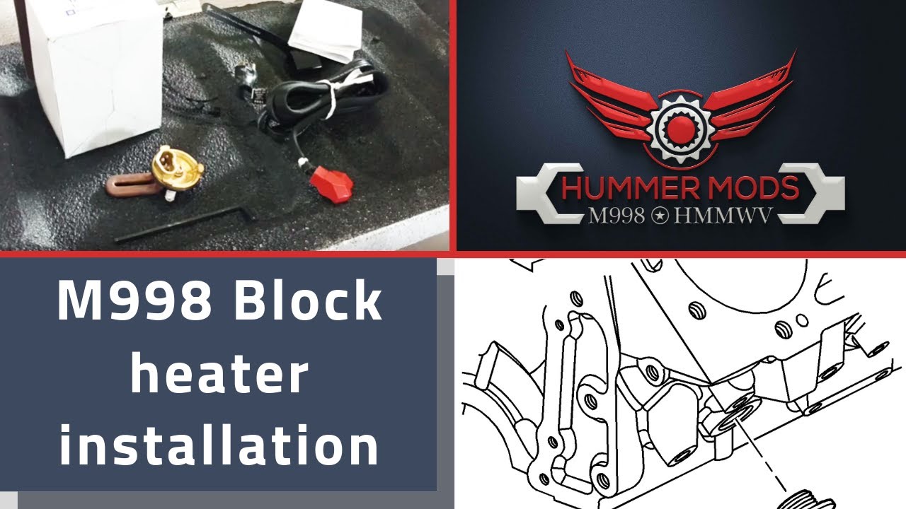 HMMWV M998 Humvee 6.5L Block Heater install 6.2L Block Inspection and Frost Plug Removal
