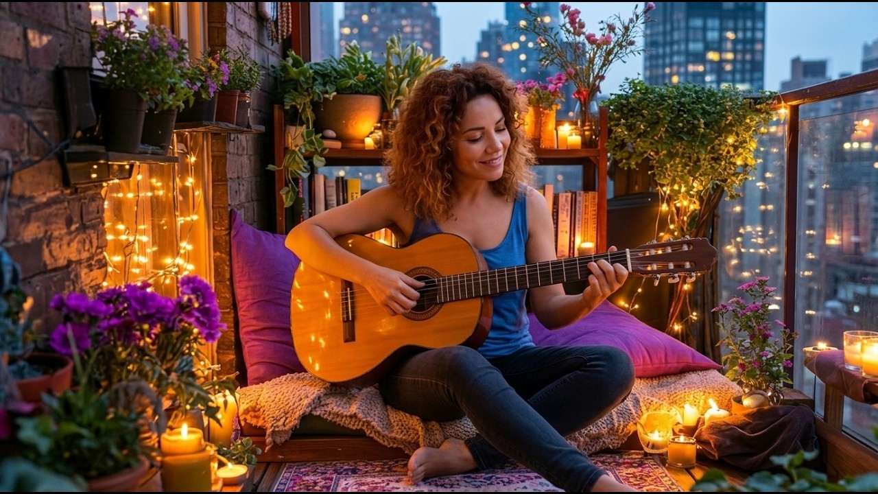 Cozy Night Acoustic Lofi 🌙 Chill Guitar Music for Study, Relax & Focus