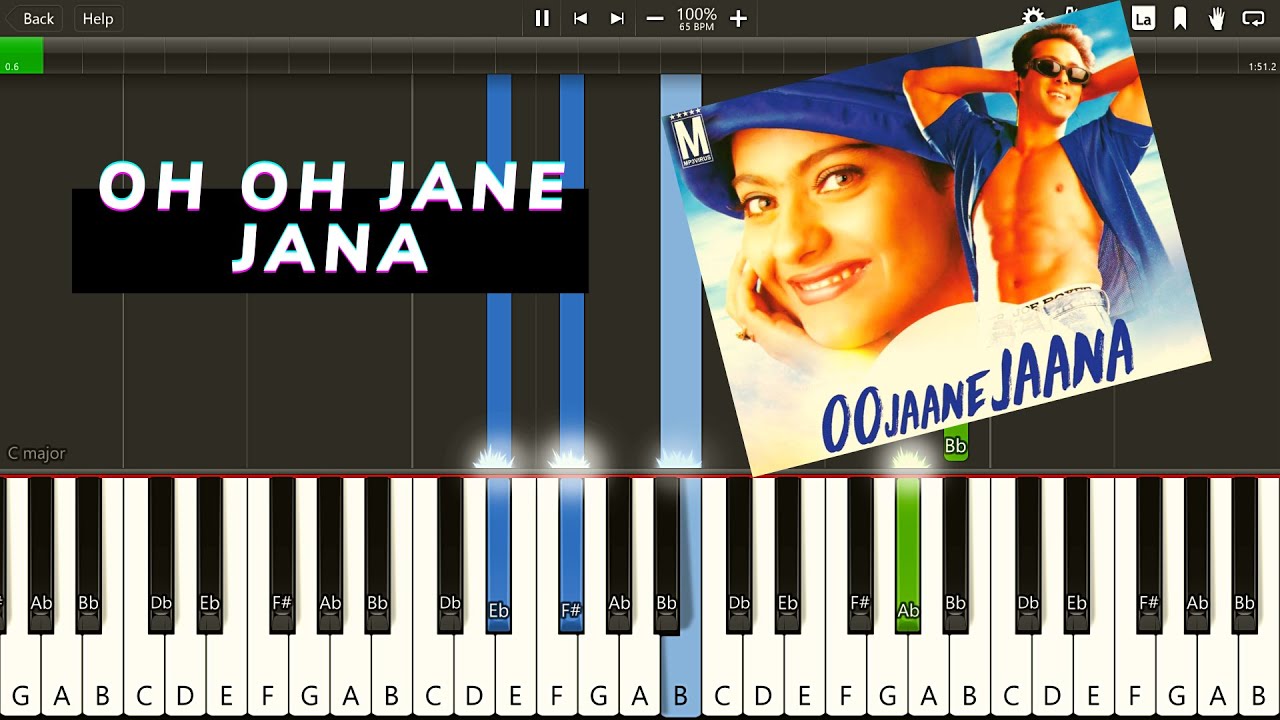 Oh Oh Jane Jana Song Piano Tutorial | Easy and Slow | The 88 Keys