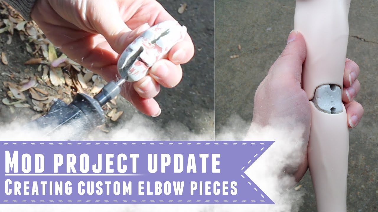 BJD mod project update: Sculpting custom elbow pieces