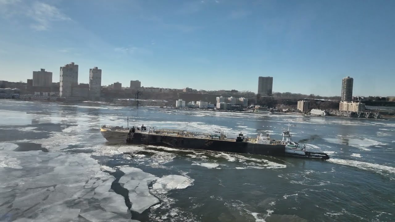 The Hudson River on ICE: A Chillingly Beautiful Drone flight.