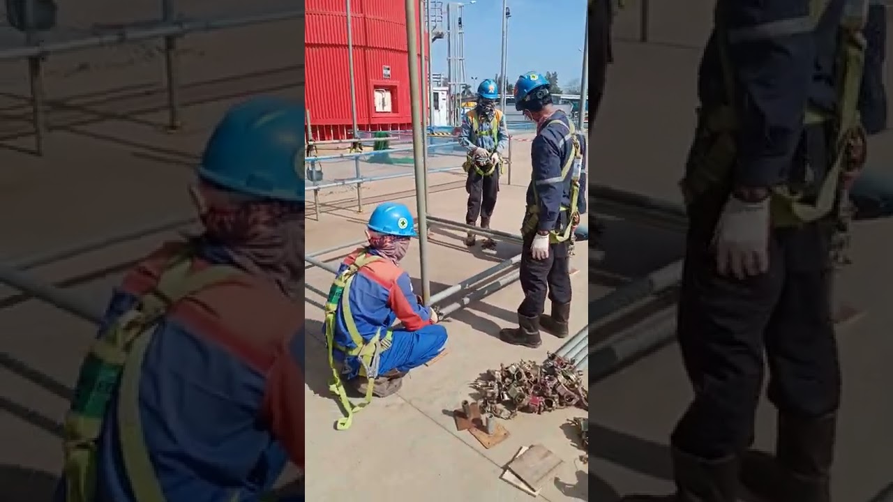 pembuatan scaffolding untuk refrest training
