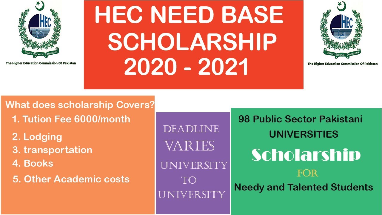 Hec Need Based Scholarships Program 2020-2021 | Hec Scholarships 2021