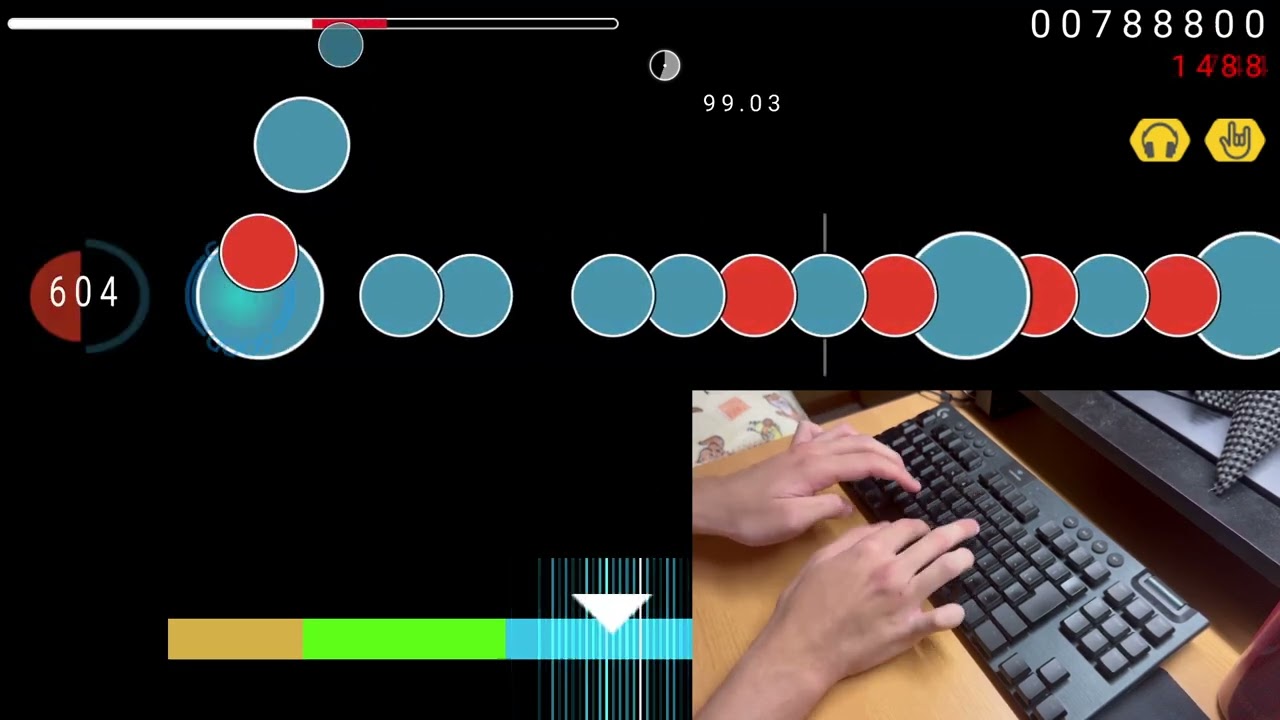 【osu!taiko】 KOTOKO - agony (Impossible) +HRNC 手元付き