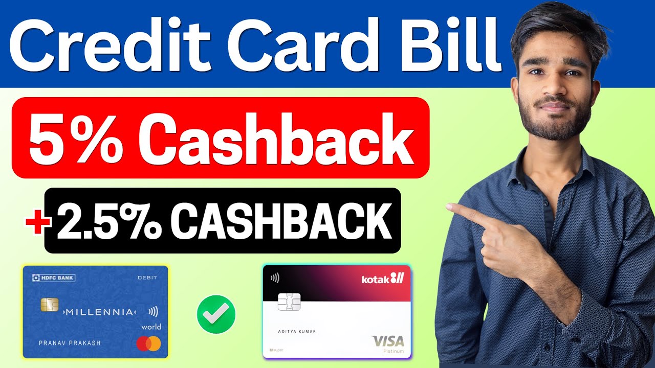 Credit Card Bill Payment 5% Cashback Offer 🔥| Kotak Super, Millennia Debit Card 5% Cashback Trick 🔥