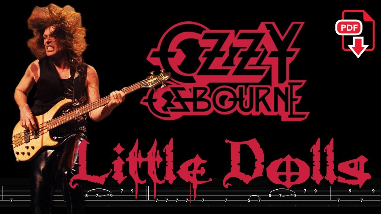 Ozzy Osbourne - Little Dolls (🔴Bass Tabs | Notation) @ChamisBass #ozzyosbournebass #chamisbass