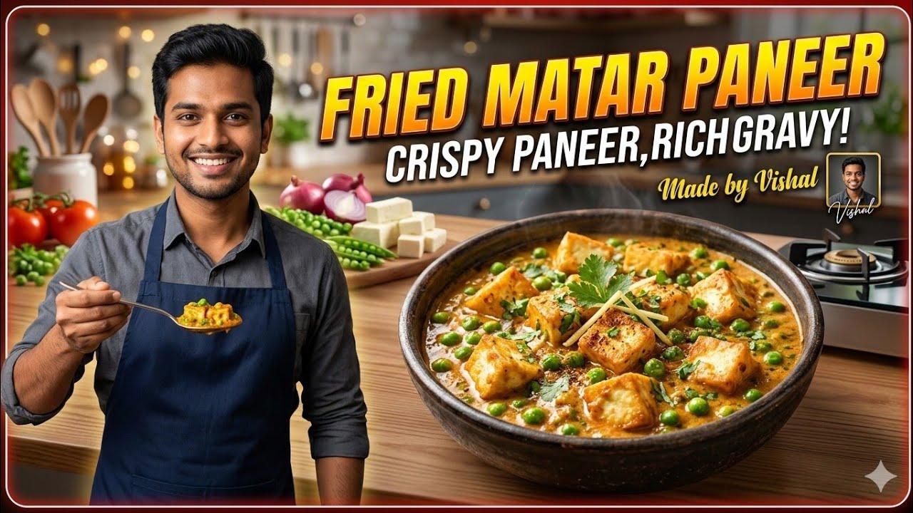 Fried Matar Panner #food #howtomakewhitesaucepasta 