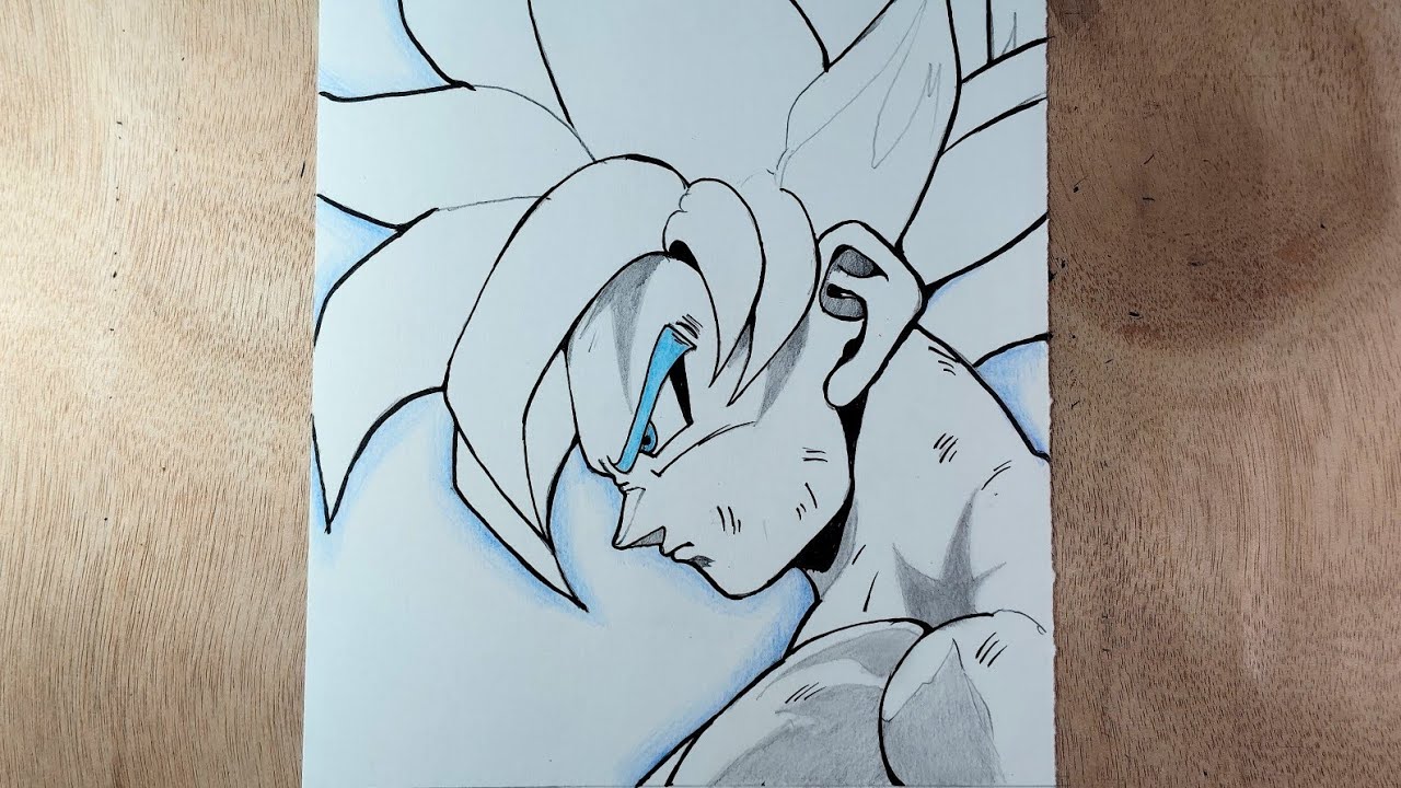 How to Draw Goku Ultra Instinct step by step || Easy Anime Drawing ✨