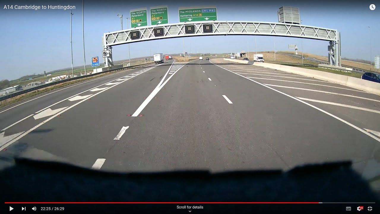 A14 Cambridge to Huntingdon, Cambridgeshire, England, UK.