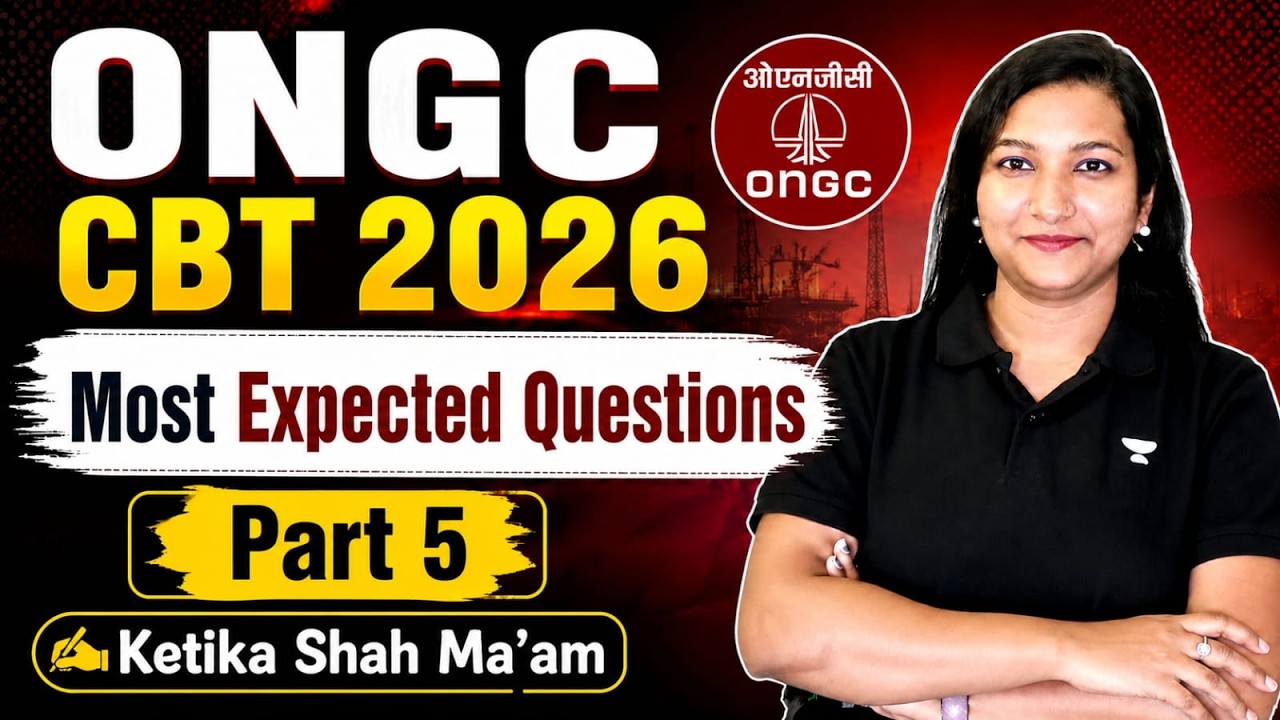 ONGC Recruitment 2026 | Most Expected Questions | Chemical Engineering | Part 5 | Ketika Ma'am