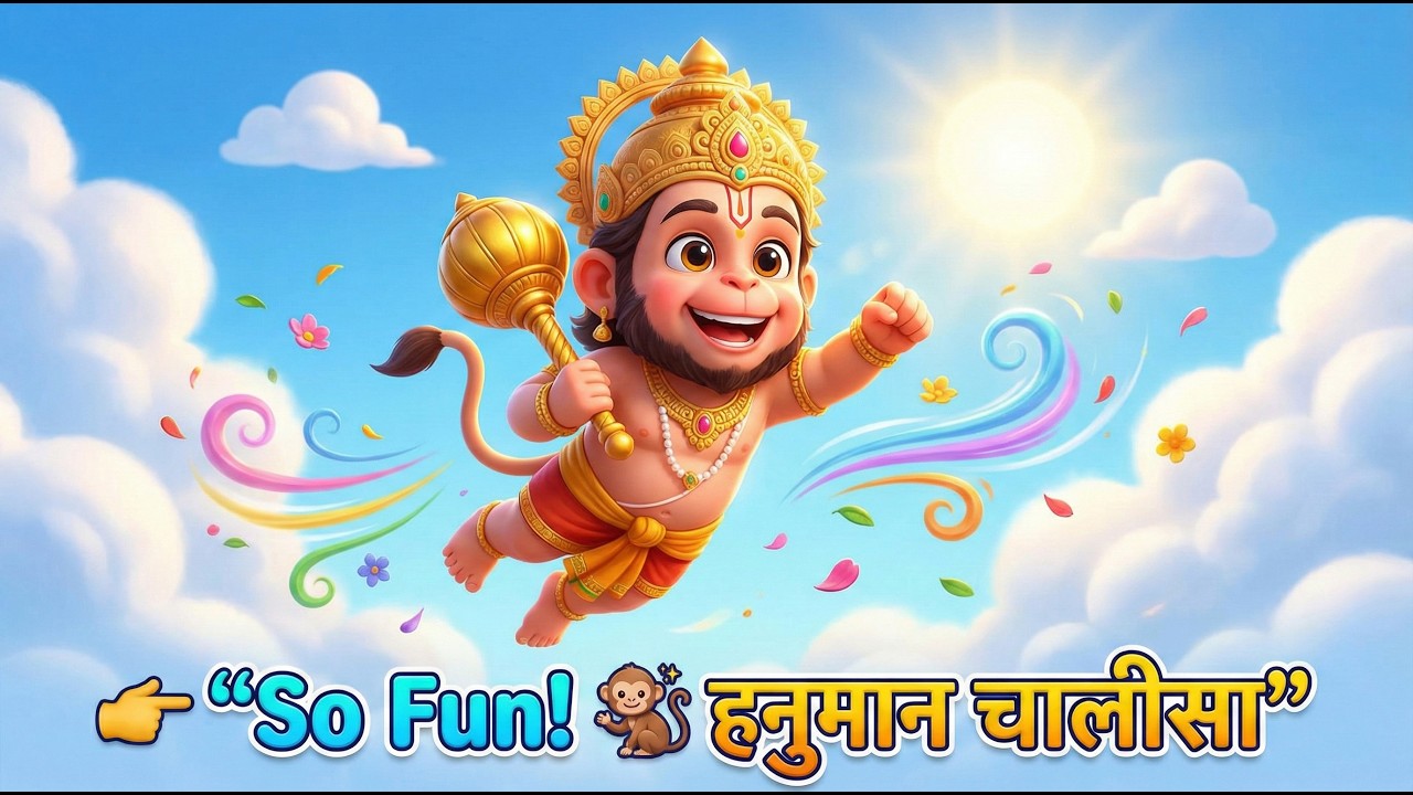 Hanuman Chalisa for Kids 🐒✨ | 3D Animated Story | Easy to Understand | SANATAN DHARAYE