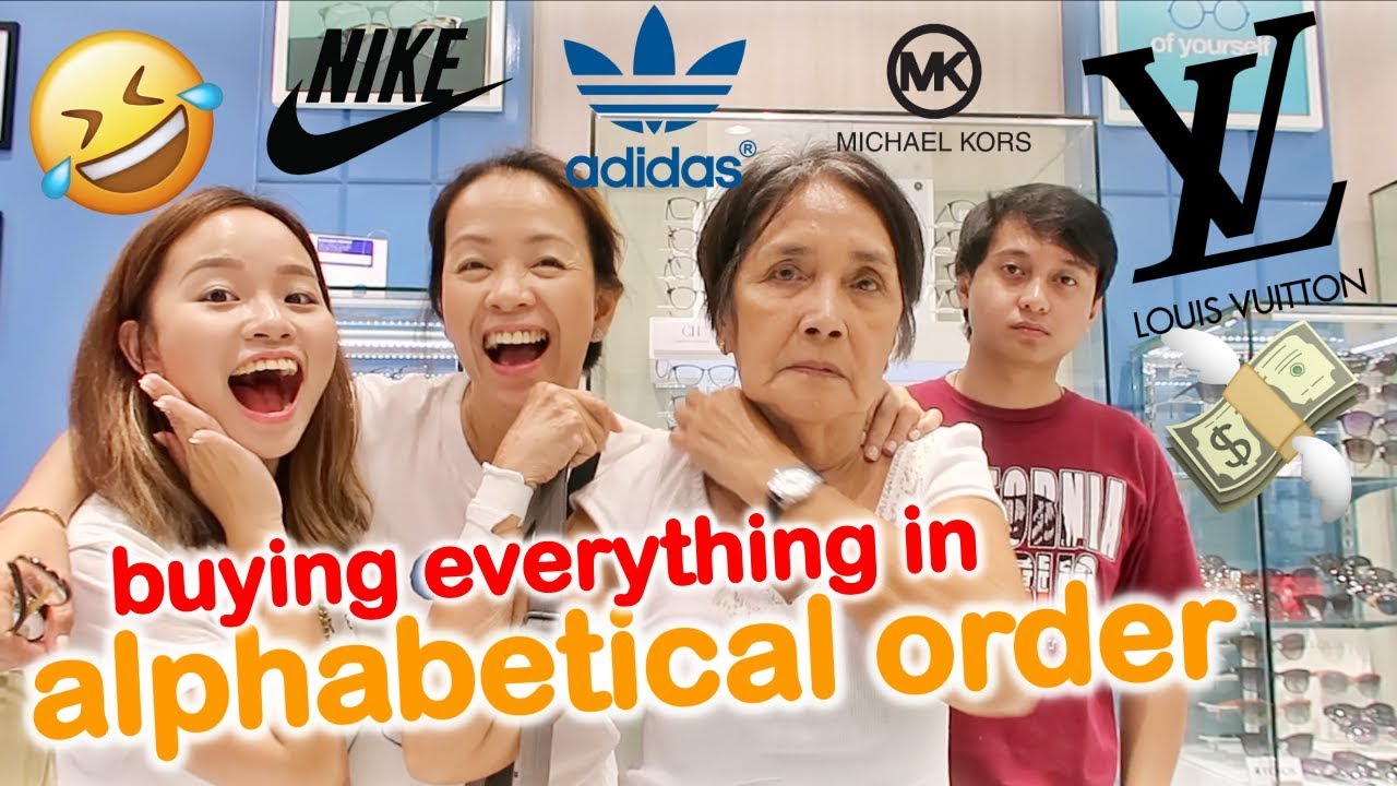 BUYING EVERYTHING IN ALPHABETICAL ORDER | Haidee and Hazelo