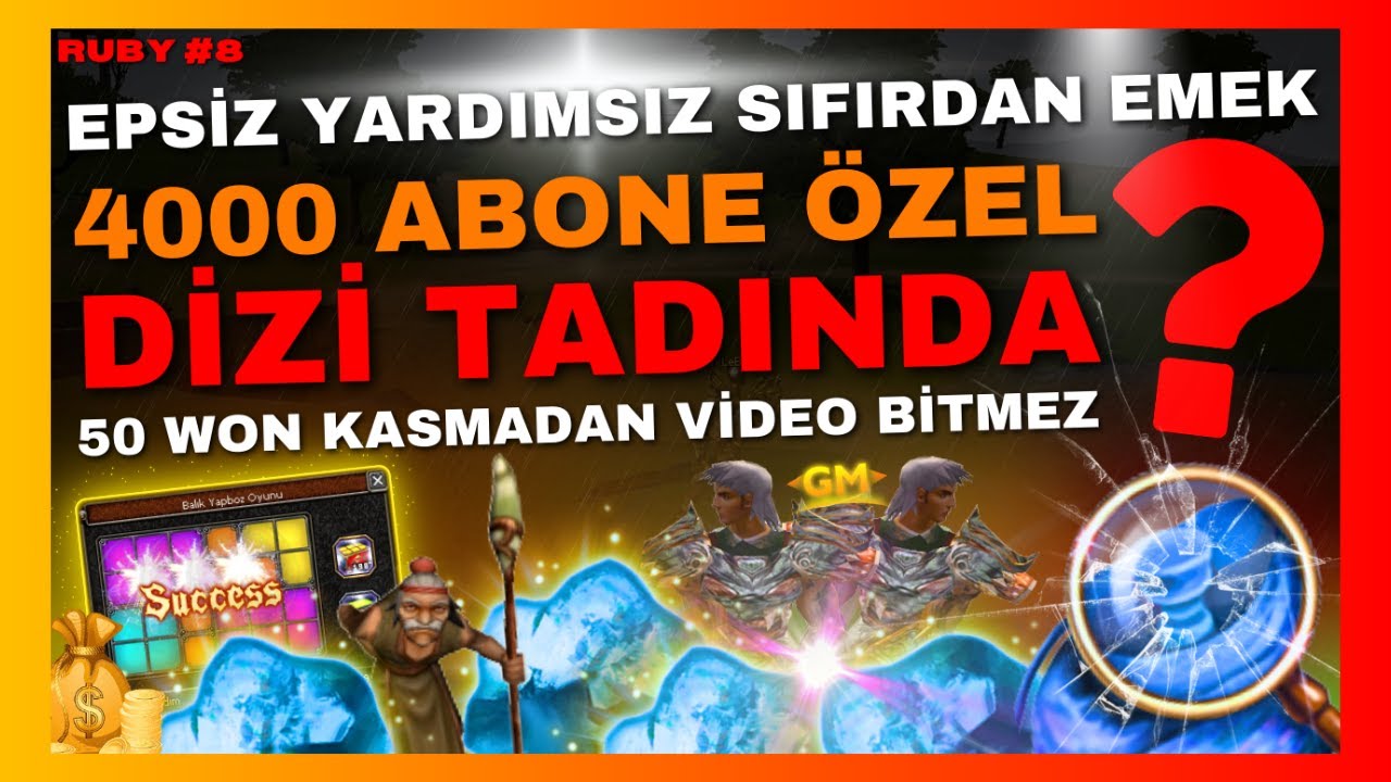 EPSİZ YARDIMSIZ METİN2 ! DÜŞÜK LEVEL FARM + TİCARET 50 WON KASMADAN VİDEO BİTMEZ ! Metin2 TR Ruby #8