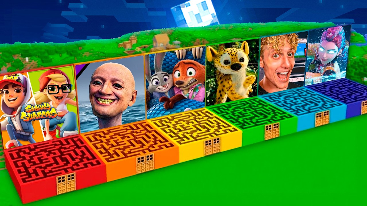 Ne CHOISISSEZ pas le mauvais LABYRINTHE sur Minecraft ! Subway Surfer , We Swam too far , Toinelag