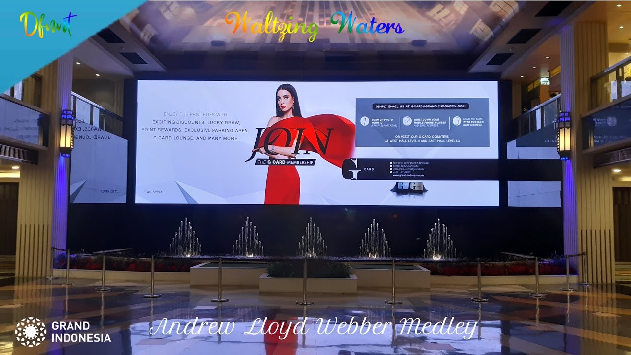 Grand Indonesia Fountain Show May 2022 (Andrew Lloyd Webber Medley) | Grand Indonesia, Jakarta