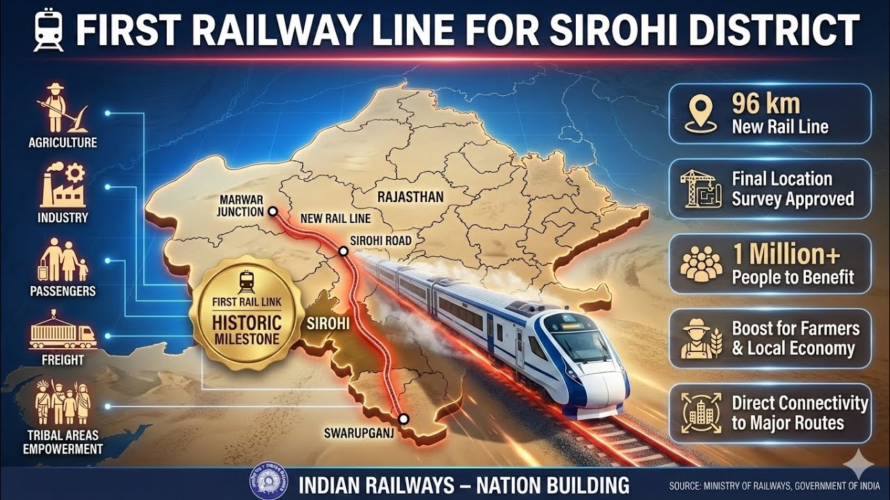 Historic Rail Breakthrough in Rajasthan | First-Ever Train Route for Sirohi