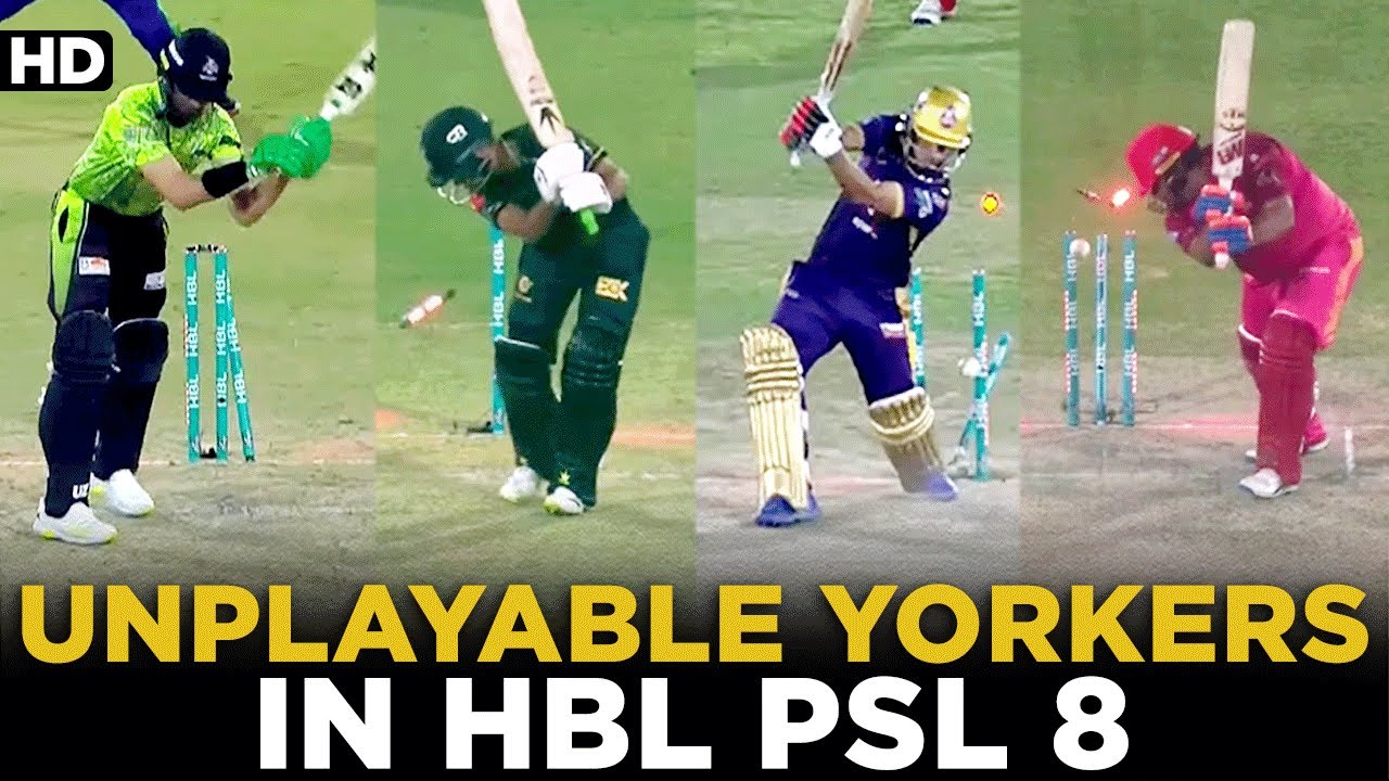 All Unplayable Yorkers in HBL PSL 8 | HBL PSL 8 | MI2A