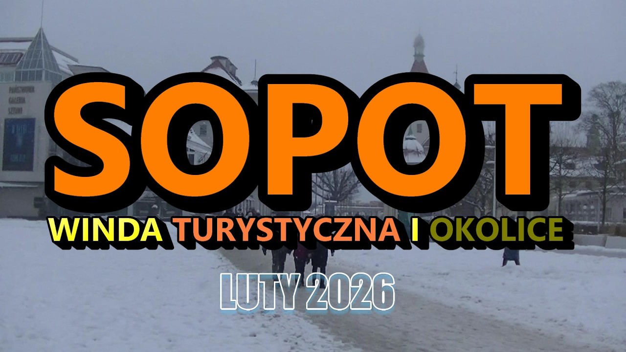 Sopot - luty 2026 r. Winda turystyczna i okolice.
