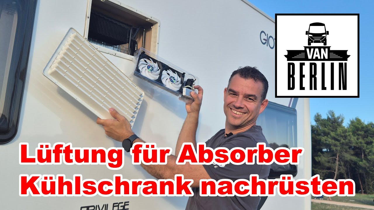 40% Energie einsparen | Lüfter nachrüsten beim Gas Kühlschrank | Absorber | Titan TTC-SC22 Twin