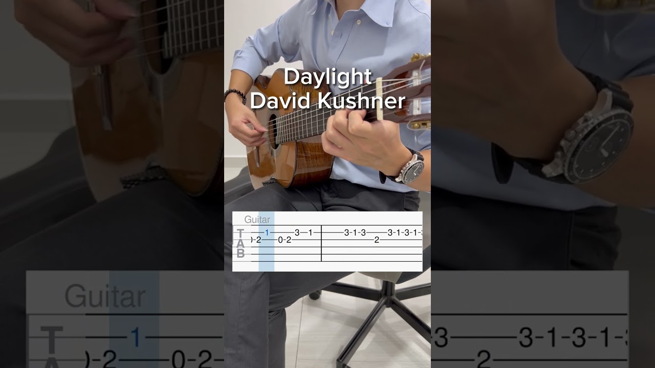 Daylight by David Kushner #guitartutorial #guitarcover #beginners #guitartabs