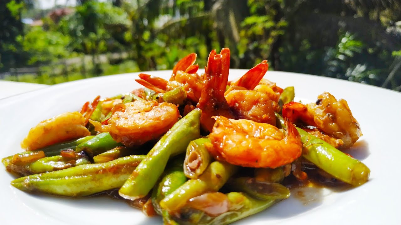 HOW TO COOK  SHRIMP WITH GREEN BEANS IN OYSTER SAUCE