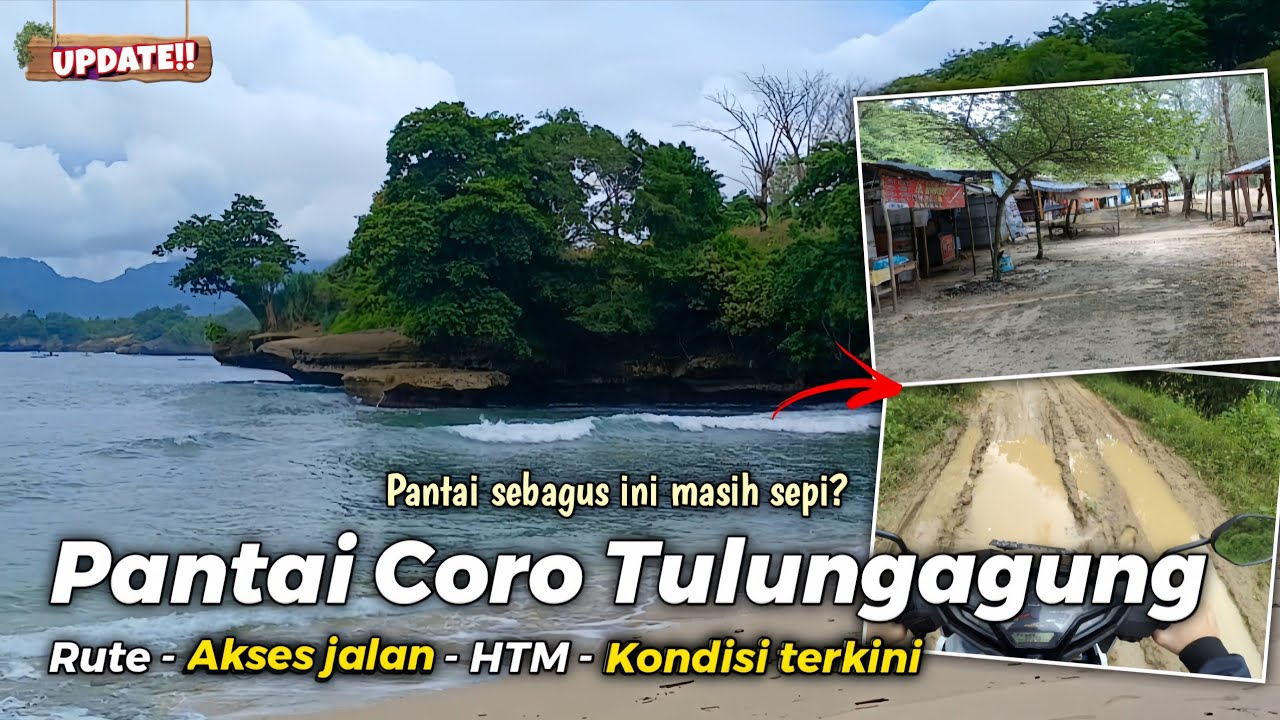Rute & akses jalan menuju Pantai Coro Tulungagung terbaru | Info lengkap kondisi terkini full video!