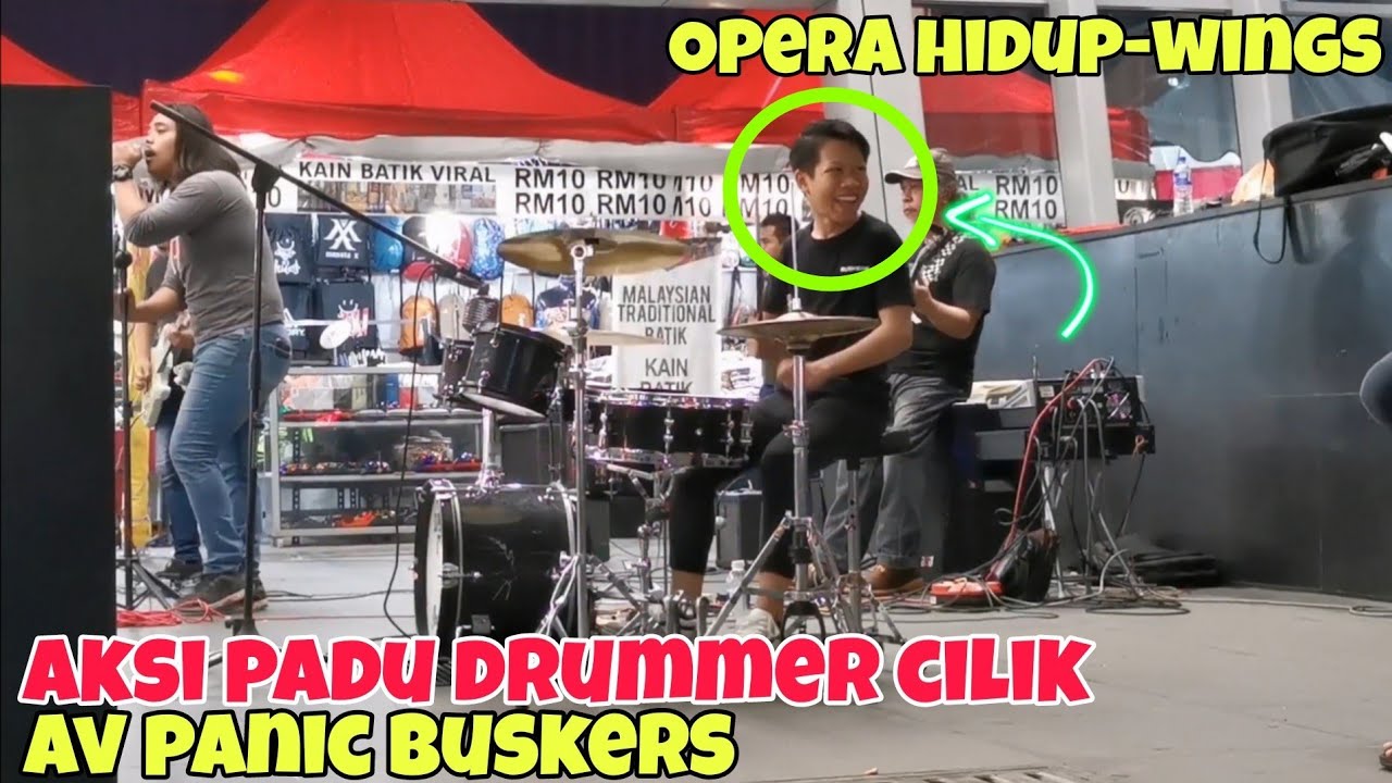 🔥 Alif Drummer Av Panic Buskers - Opera Hidup (cover) | Busker Bukit Bintang | Busker Malaysia