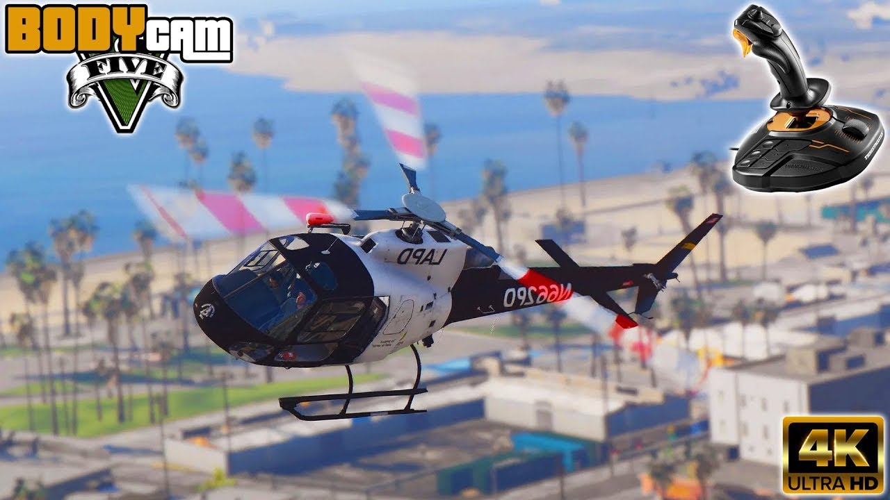 ⁴ᴷ⁶⁰ GTA 5 Voo Realista de Helic&oacute;ptero da Pol&iacute;cia sobre &Aacute;reas de Gangues | Joystick | POV Imersivo