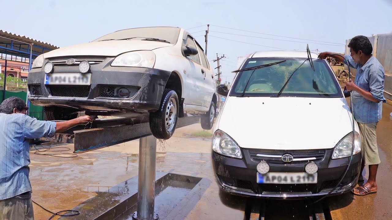 Ancient TATA indica Car foam wash | Super Car Washing