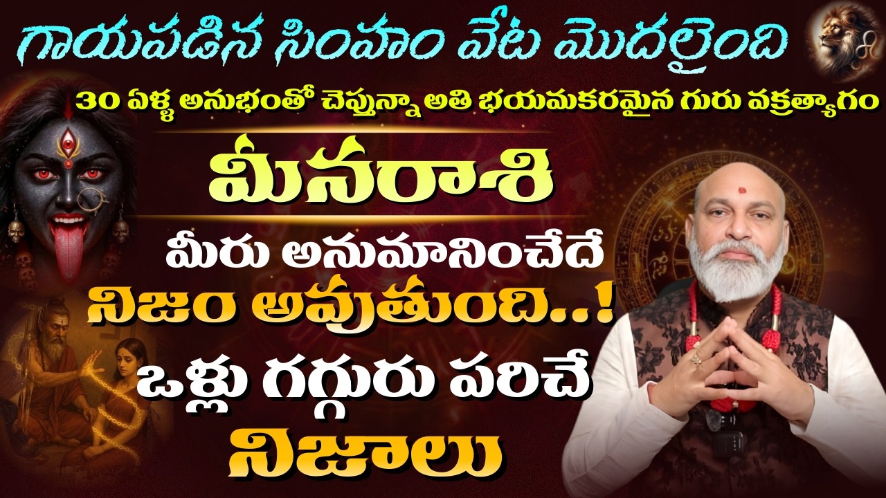 మీన రాశి గాయపడిన సింహం వేట మొదలైంది 30 ఏళ్ల అనుభవంతో | meena rasi 2026 telugu