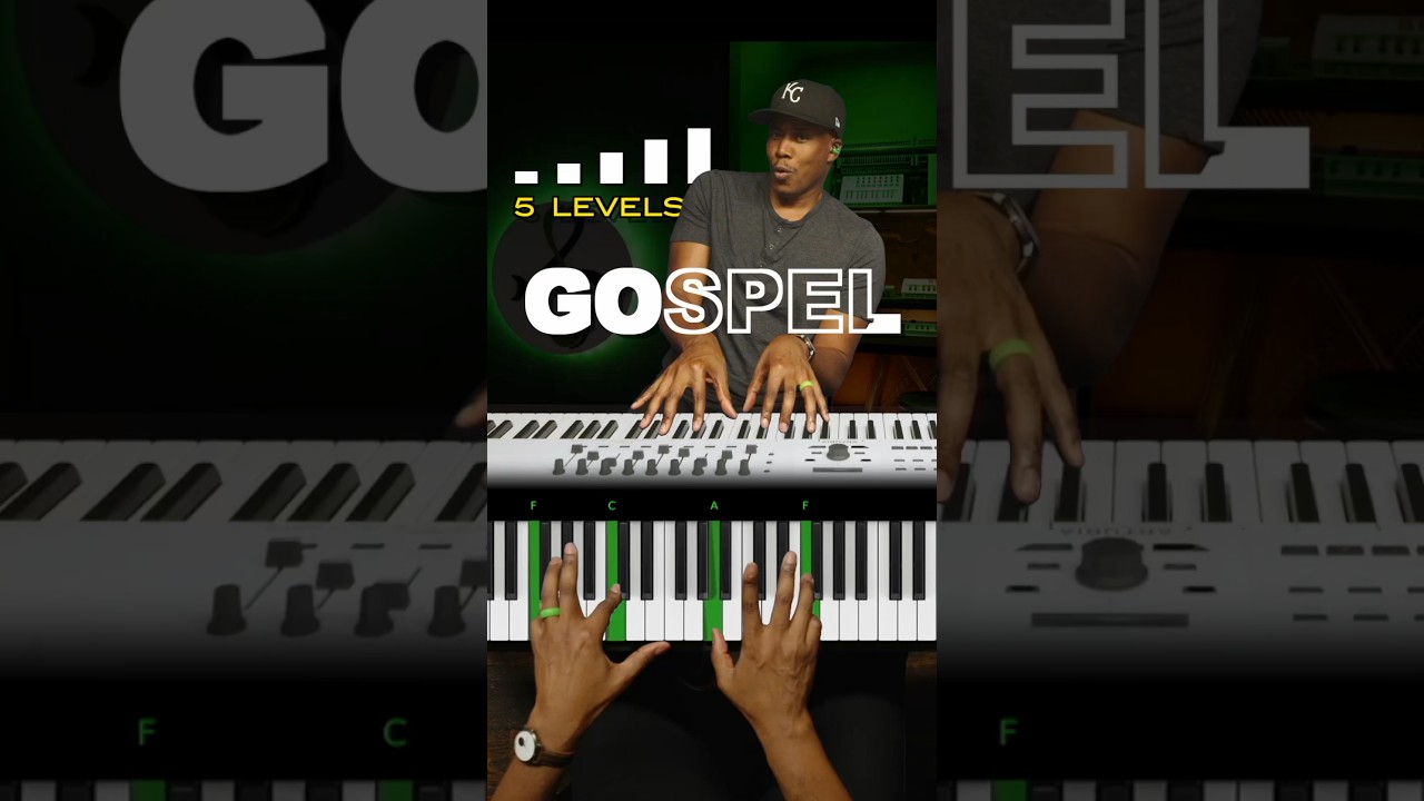 🔥🎹 Госпел-фортепиано на 5 уровнях #пианино #урокипианино #урокипианино #переходныеаккорды #аккорды
