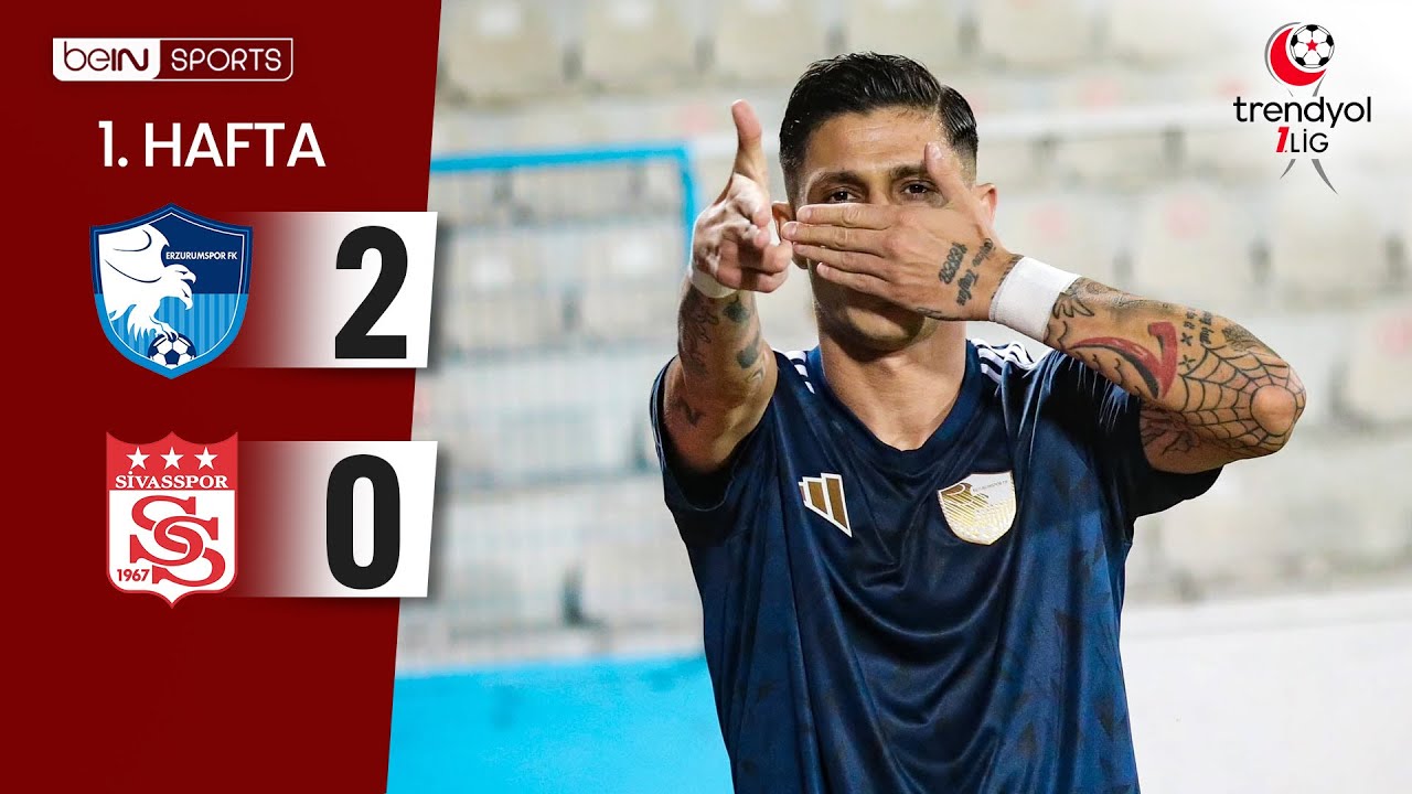 Erzurumspor FK (2-0) Sivasspor | 1. Hafta Maç ÖZETİ | Trendyol 1. Lig - 2025/26