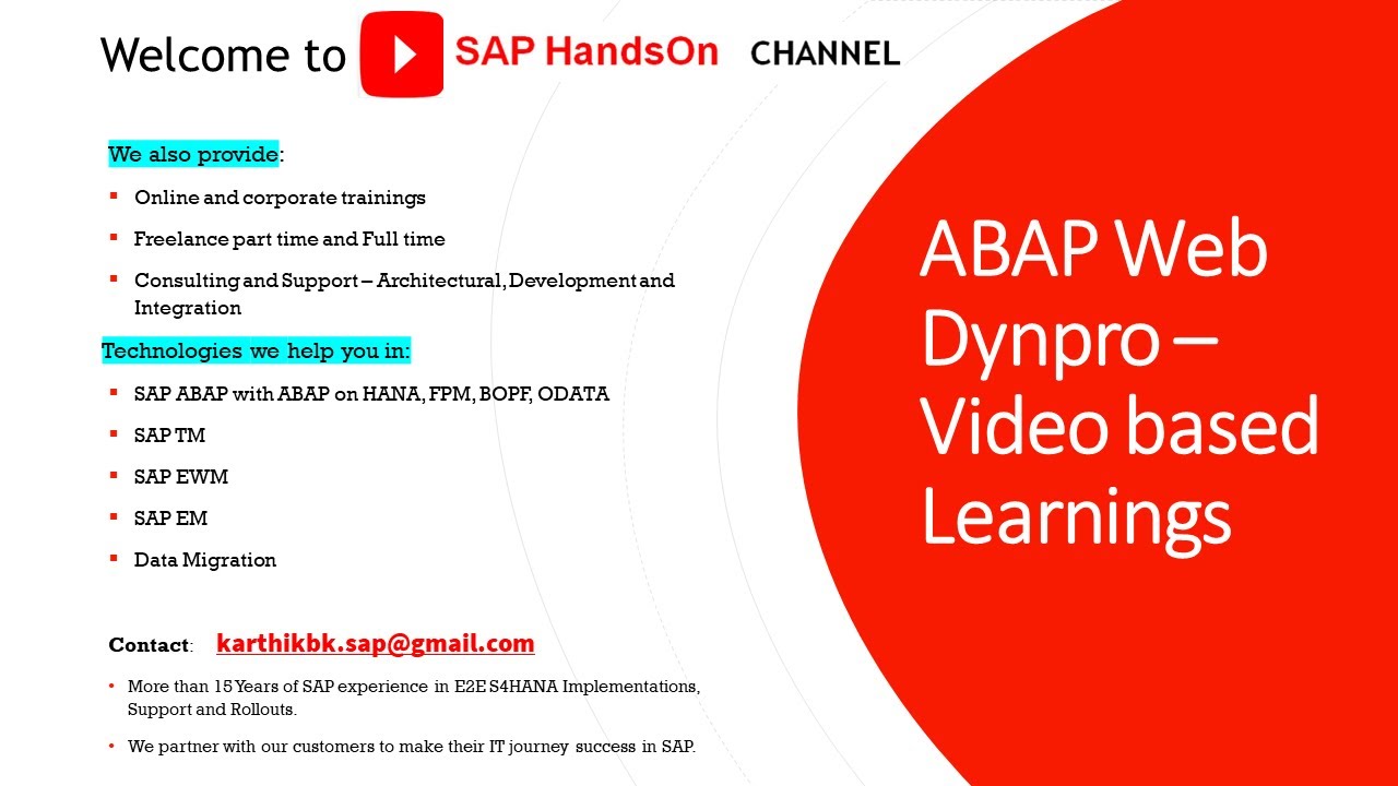 Web Dynpro ABAP - Session5