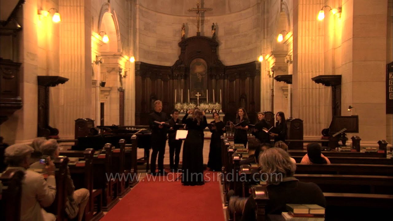 Delhi Chamber Choir performing at the Cathedral Church Of the Redemption