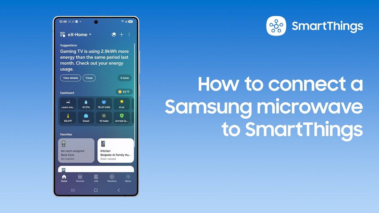 How to connect a Samsung microwave to SmartThings