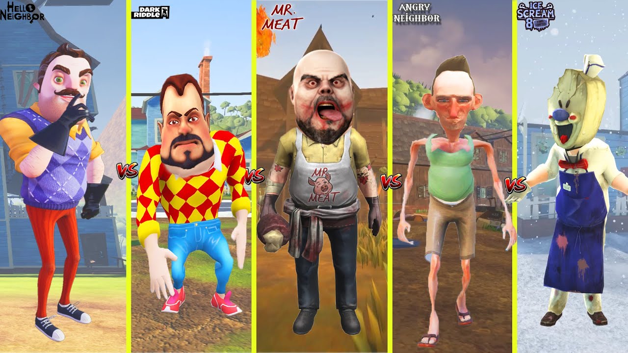 EN İYİ EV KAPIŞMASI YAPTIK 😱 Dark Riddle - Hello Neighbor - Ice Scream - Angry Neighbor