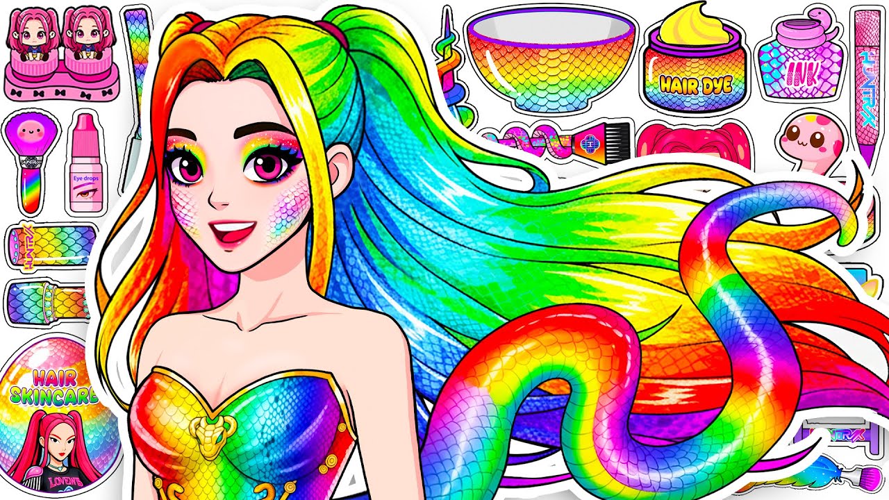 💖Paper DIY💖 K-POP DEMON HUNTERS RUMI: Unboxing de Cabello Colorido y Maquillaje Pt.2 | ASMR