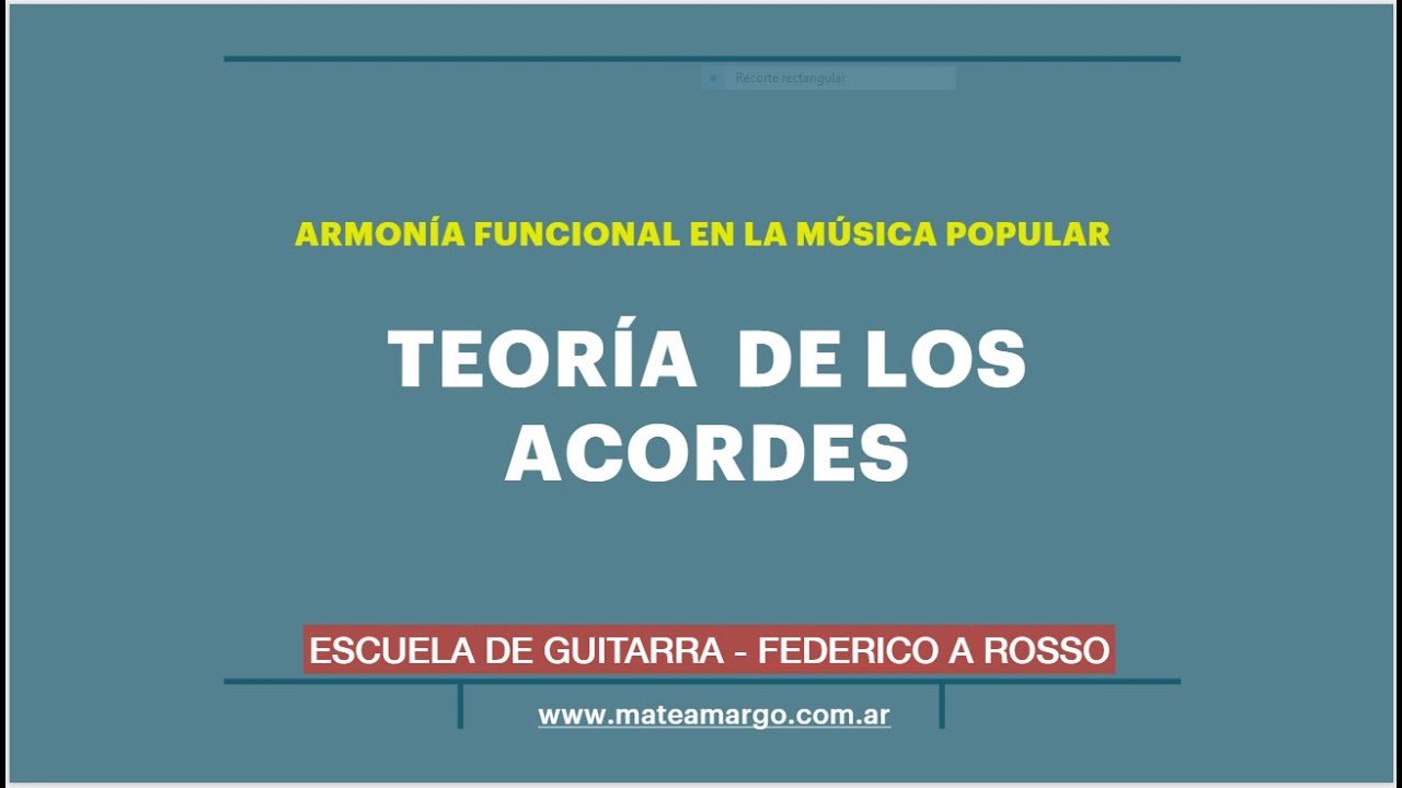 Armonía Funcional en la Música Popular -  2.1 Teoría de los Acordes