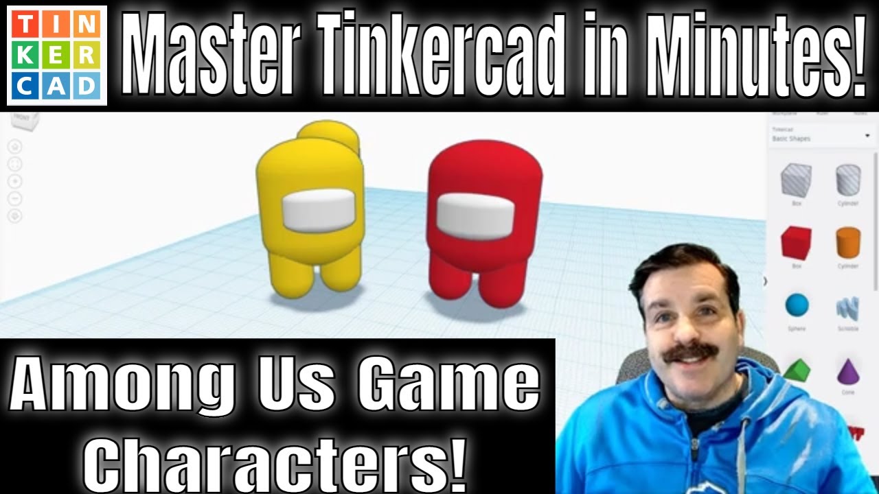 Создайте потрясающего игрового персонажа Among Us | Освойте Tinkercad за считанные минуты