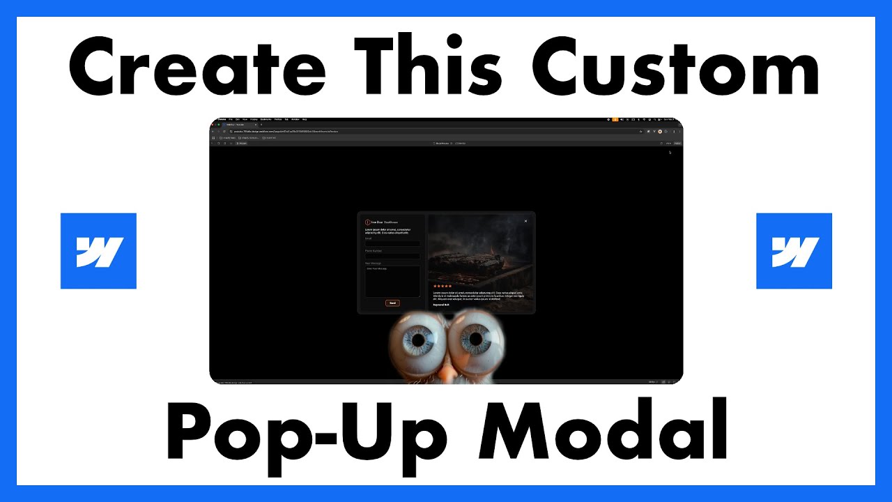 HOW TO: Make 2025 ready pop up modal in Webflow
