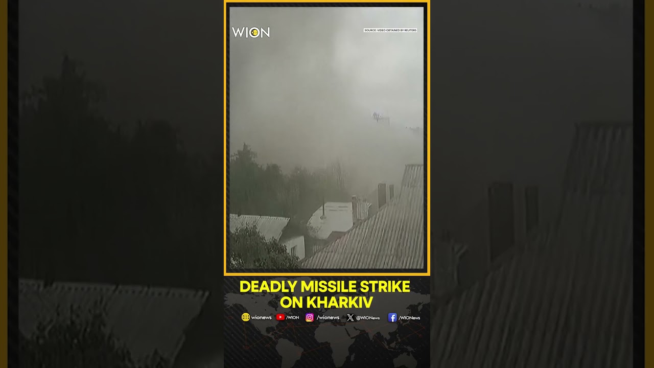 Russia-Ukraine War: Cctv Footage Shows Moment Of Deadly Missile Strike On Ukraine's Kharkiv | Shorts